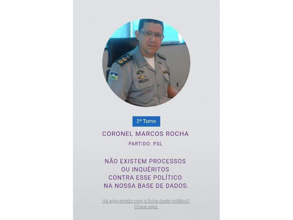 MARCOS ROCHA ( PSL )  RUMO A VITÓRIA COM 63% CONTRA 37% DO EXPEDITO JÚNIOR DO PSDB SEGUNDO A ÚLTIMO PESQUISA DO IBOPE  
