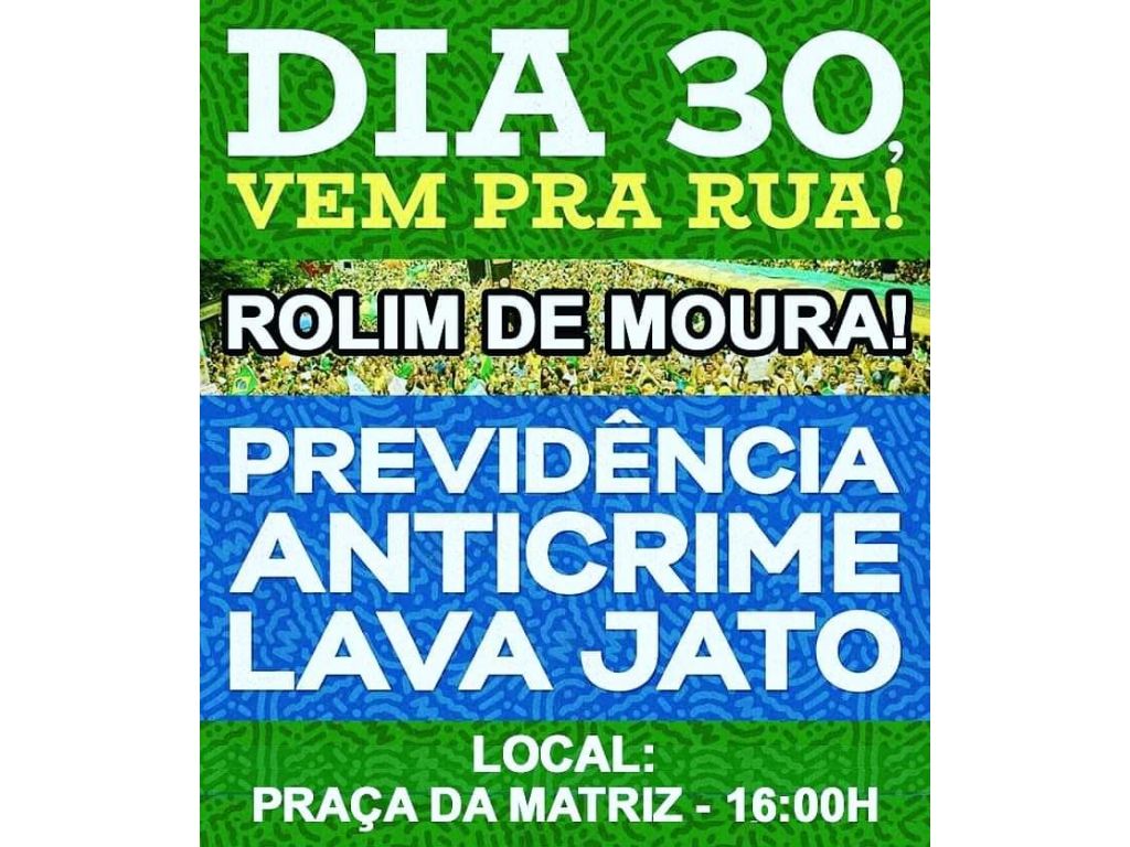 NESTE DOMINGO ( 30 ) OS LÍDERES PRÓ BOLSONARO CONFIRMA MANIFESTAÇÃO EM RONDÔNIA